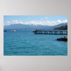 Natuur van het meer van Tahoe California Fotografi Poster