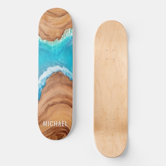 Natuur van hout en water Aangepaste persoonlijke b Skateboard (Voorkant)