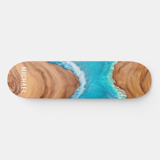 Natuur van hout en water Aangepaste persoonlijke b Skateboard (Horizontaal)