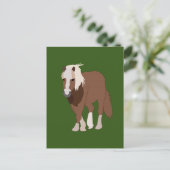 Natuur van paarden briefkaart (Staand voorkant)
