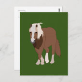 Natuur van paarden briefkaart (Voorkant / Achterkant)