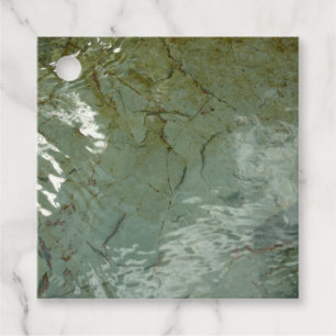 Natuur van Rock Slab met waterdekking Bedankjes Labels