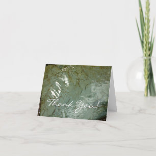 Natuur van Rock Slab met waterdekking Bedankkaart