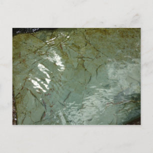 Natuur van Rock Slab met waterdekking Briefkaart