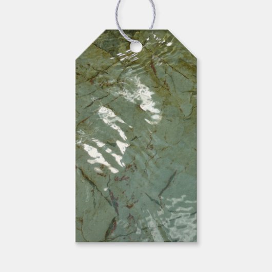 Natuur van Rock Slab met waterdekking Cadeaulabel (Voorkant)