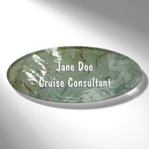 Natuur van Rock Slab met waterdekking Naambadge