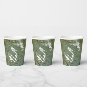 Natuur van Rock Slab met waterdekking Papieren Bekers