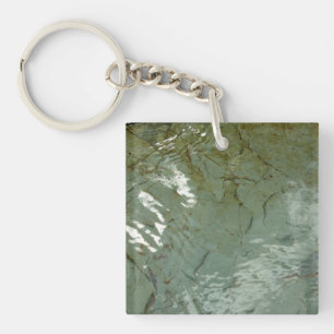 Natuur van Rock Slab met waterdekking Sleutelhanger