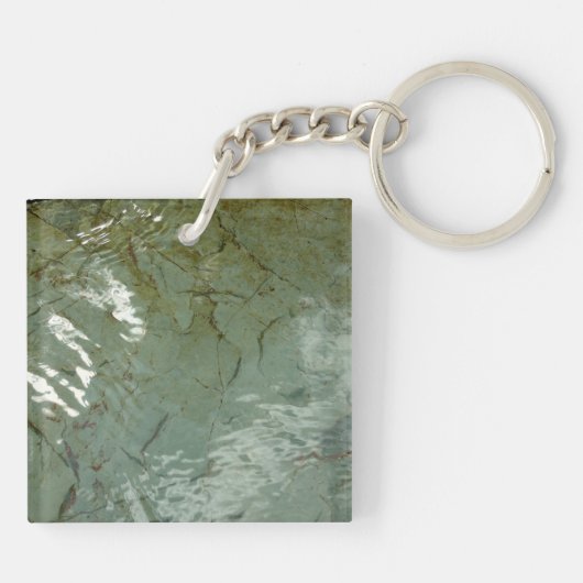 Natuur van Rock Slab met waterdekking Sleutelhanger (Achterkant)