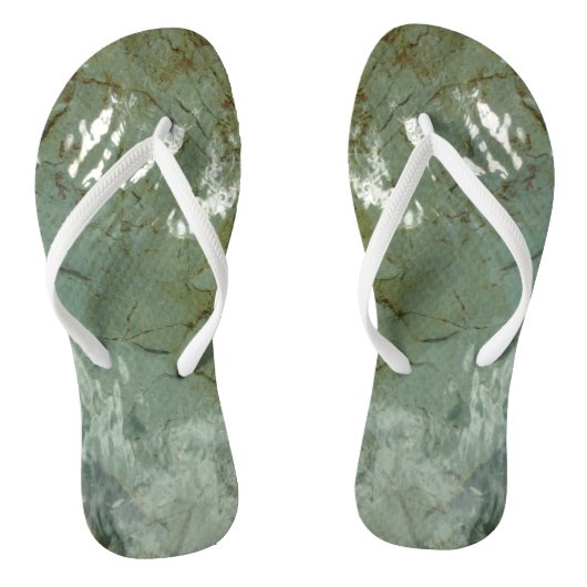 Natuur van Rock Slab met waterdekking Teenslippers (Voetbed)