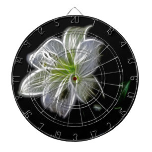 Natuur van witte lippenbloem dartbord