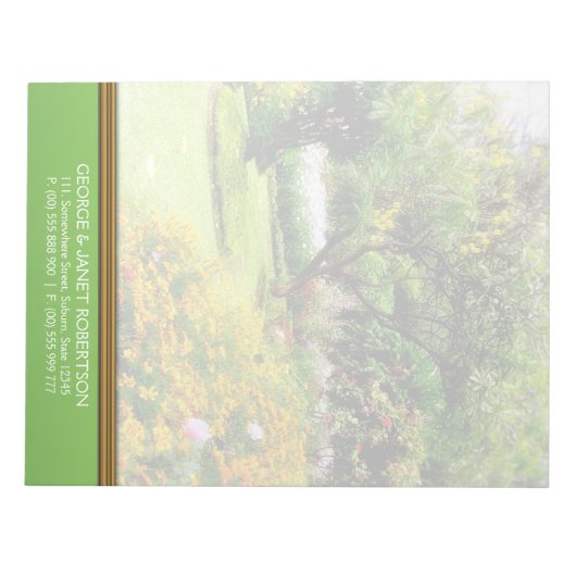 Natuur van zomertuinen - Gepersonaliseerd Notitieb Notitieblok (Voorkant)