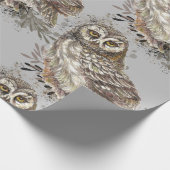 Natuur van zwarte en witte Waterverf Cadeaupapier (Hoek)