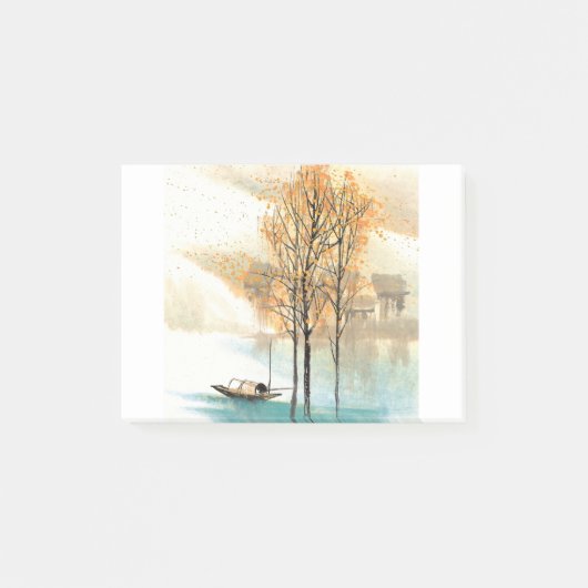 Natuur Village Painting Post-it® Notes (Voorkant)