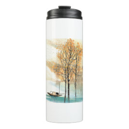 Natuur Village Painting Thermosbeker