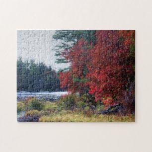 Natuur voor herfst Foliage Pond Painting Legpuzzel