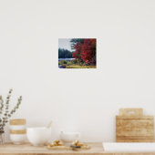 Natuur voor herfst Foliage Pond Painting Poster (Keuken)