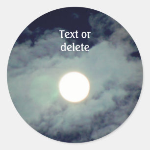 Natuur voor volledige bewegende wolken op maat ronde sticker