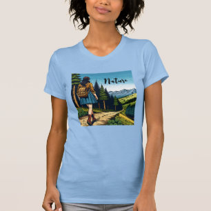 Natuur Vrouwen die een pad aflopen T-shirt