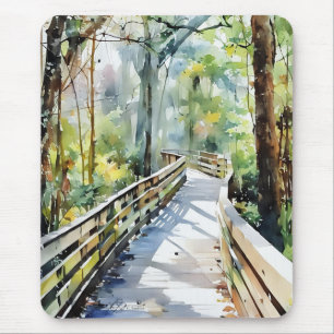 Natuur Walk Waterverf Mousepad Muismat