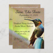 Natuur Wedding Hummingbird Save the Date Uitnodige (Voorkant / Achterkant)