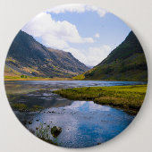 natuur wiew, berg ronde button 6,0 cm (Voorkant)