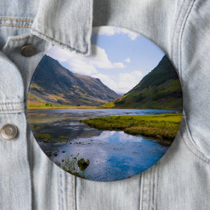 natuur wiew, berg ronde button 6,0 cm