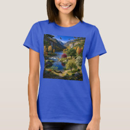 Natuur Wildernis Landschap Bergen Watervallen T-shirt