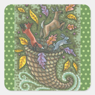 NATUUR WILDLIFE CORNUCOPIA STICKERS Squ
