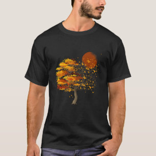 Natuur Wildlife Volle Maan Boom Flock of Birds For T-shirt
