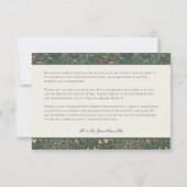  Natuur William Morris Elegant Wedding Bedankkaart (Achterkant)