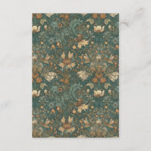  Natuur William Morris Elegant Wedding Informatiekaartje (Achterkant)