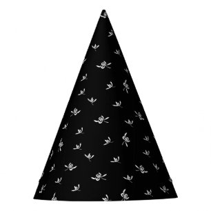 Natuur Wind Black White Floral Feesthoedjes
