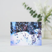 Natuur wintersneeuwblazen Bomen Briefkaart (Staand voorkant)