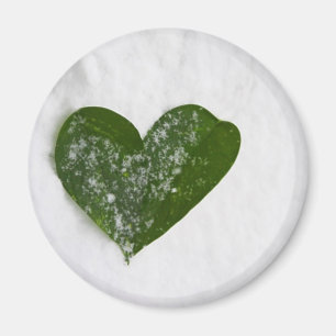 Natuur Wintersneeuwromantisch hart van de liefde Magneet