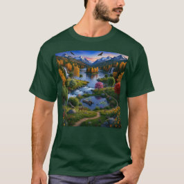 Natuur Woeste Gebieden Landschappen Bergen Waterva T-shirt