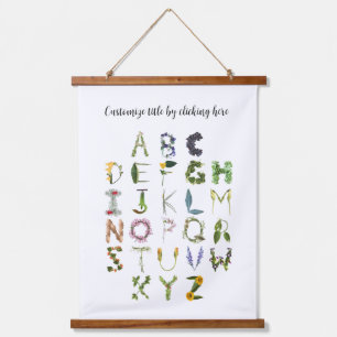  Natuur Woodland Alphabet Hanging Tap Hangend Wandkleed