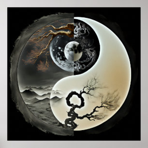 Natuur Yin en Yang Poster