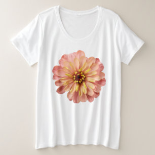 Natuur Zinnia Floral Flower Grote Maat T-shirt