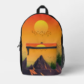  NATUUR ZONSONDERGANG BEDRUKTE RUGZAK (Voorkant)