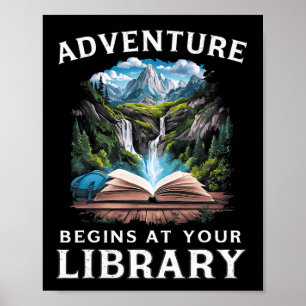 Natuuravontuur begint bij uw bibliotheek Boekliefh Poster