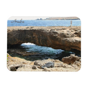 Natuurbrug in Aruba, fotografie, magneet