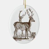 natuurgeschiedenis met kerstversiering keramisch ornament (Rechts)