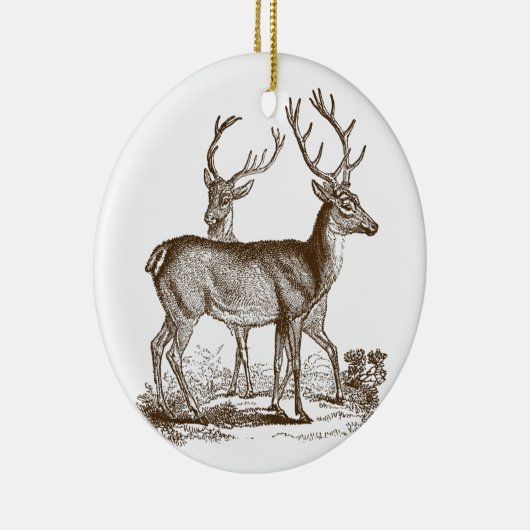 natuurgeschiedenis met kerstversiering keramisch ornament (Rechts)