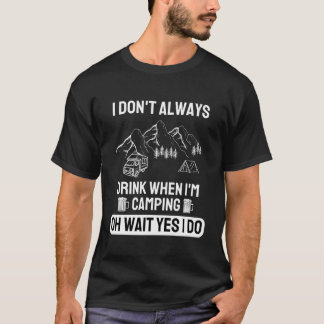 Natuurkampeerder Grappig Cadeau Bier Drinken Kampe T-shirt