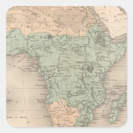 Natuurkunde Afrika Vierkante Sticker (Voorkant)