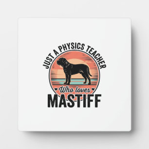 Natuurkunde Docent Liefde Mastiff Vintage Hond Shi Fotoplaat