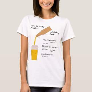 Natuurkunde en bier t-shirt