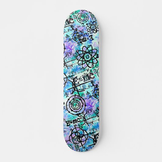 Natuurkunde- en wiskundesymbolen, Geek Skateboard (Voorkant)