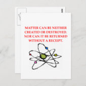 natuurkunde grap briefkaart (Voorkant / Achterkant)